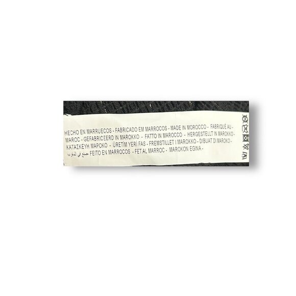 New Zara Size L Black Striped Ruffle V-Neck Midi Dress Sleeveless Open Back Boho - Picture 8 of 9